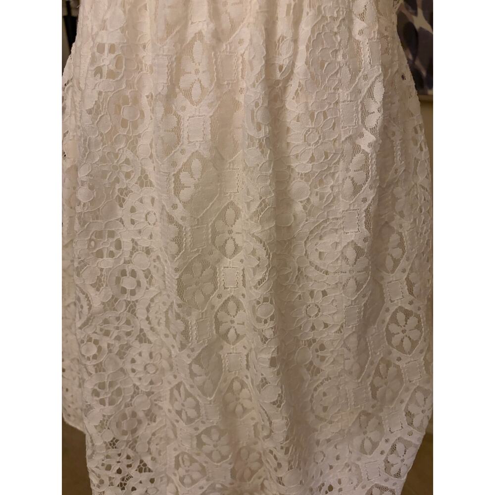 LILLY PULITZER Brett Strapless Lace Dress White Size L Wedding Bridal Pockets - Picture 7 of 14